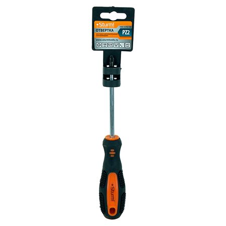 Отвертка крестовая PZ2х100мм, магнитныйный наконечник, CrV Sturm!