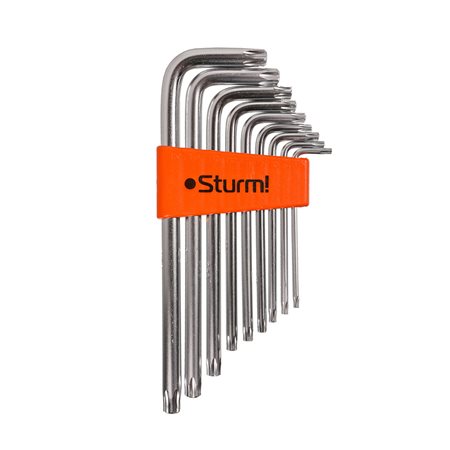 Набор ключей TORX, 9шт, T9-T50, CrV Sturm!