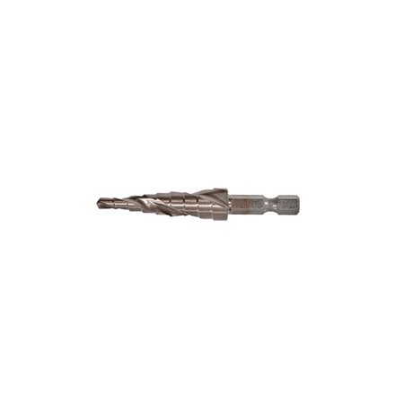 Сверло ступенчатое по металлу 4-12мм шаг 1мм Р6М5+COBALT, спираль Sturm!