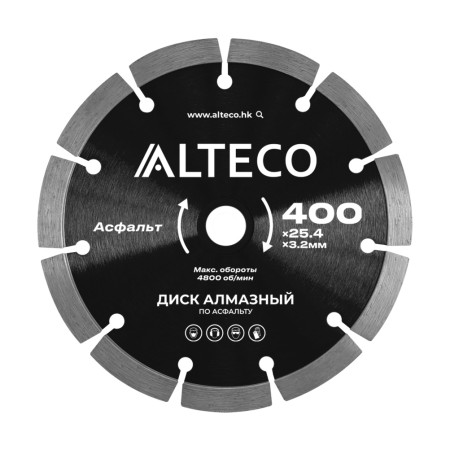 Диск алмазный по асфальту 400*25,4 ALTECO
