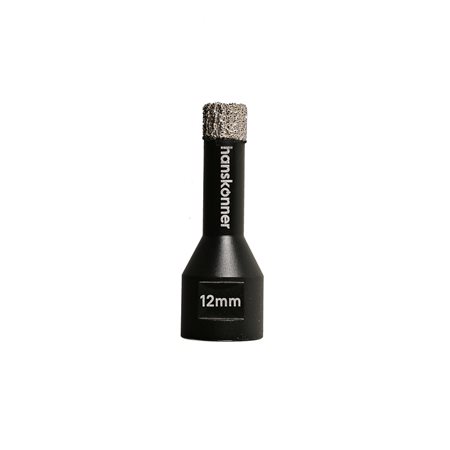 Коронка алмазная для УШМ, tilepro, 12 мм, вакуумн. Спекание алмазов, Hanskonner