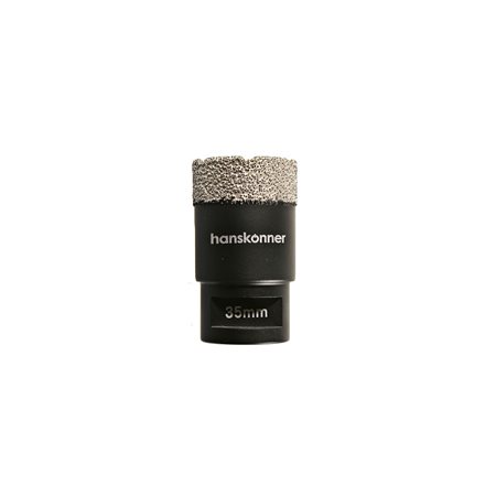 Коронка алмазная для УШМ, tilepro, 35 мм, вакуумн. Спекание алмазов, Hanskonner