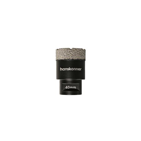 Коронка алмазная для УШМ, tilepro, 40 мм, вакуумн. Спекание алмазов, Hanskonner
