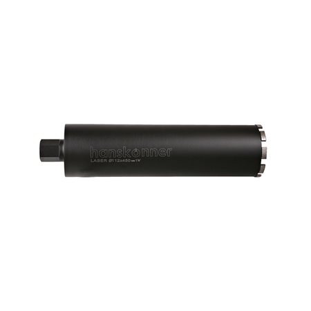 Коронка алмазная LASER по железобетону 112 мм, 1 1/4" , L=450мм, Hanskonner