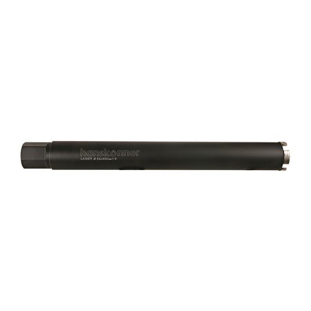 Коронка алмазная LASER по железобетону 52 мм, 1 1/4" , L=450мм, Hanskonner