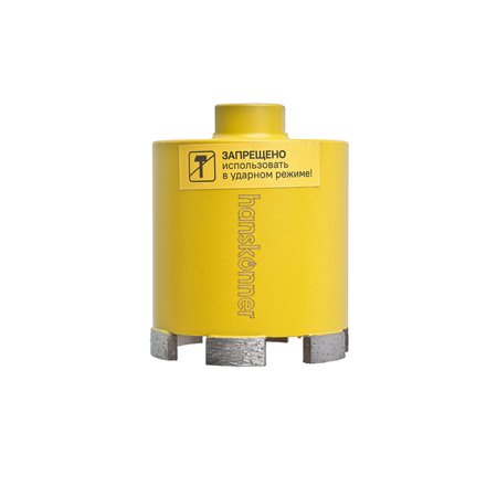 Коронка алмазная по арм. бетону 72x80 мм, 6 сегм. MICRO HIT, Hanskonner