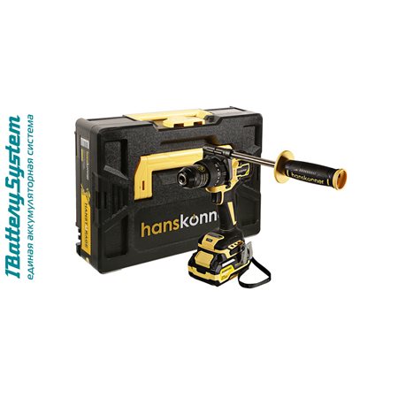 HCD20165PRO Аккумуляторный шуруповерт Hanskonner 1BatterySystem