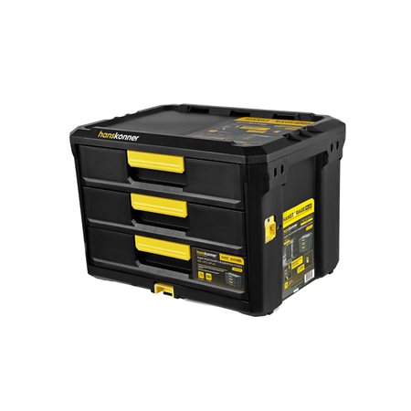 HSP3DR Ящик модульный 3 выдвижных отсека, система хранения HANSTORAGE PLUS, 525x372x367мм